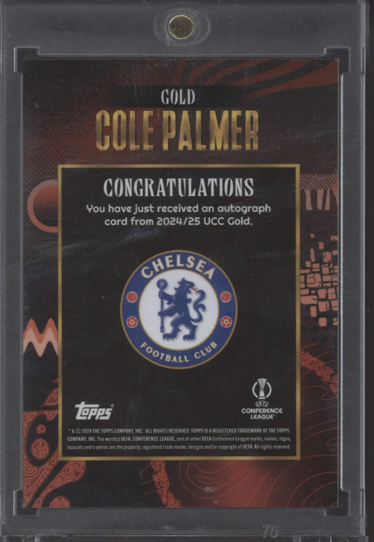 2024/25 Topps Gold Cole Palmer Auto Card 07/10