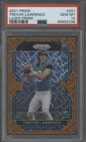 compare product 2021 Prizm Trevor Lawrence Lazer PSA 10 #331