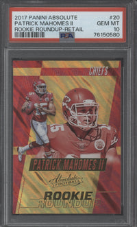 2017 Absolute Patrick Mahomes Rookie Roundup PSA 10
