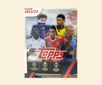 compare product 2022-23 Topps Chrome UEFA Competitions Soccer Blaster Box