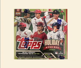 compare product 2023 Topps Holiday Baseball Mega Box