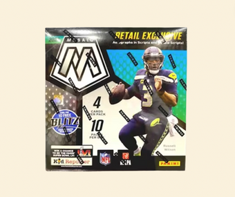compare product 2021 Mosaic NFL Football Mega Box (Reactive Blue)