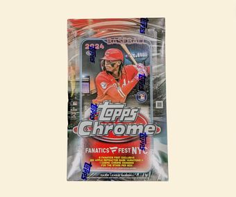 compare product 2024 Fanatics Fest Topps Chrome Baseball Blaster Box