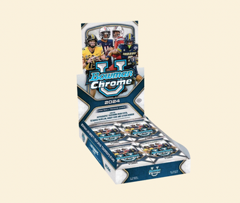 compare product 2024 Bowman University Chrome Football Hobby Box