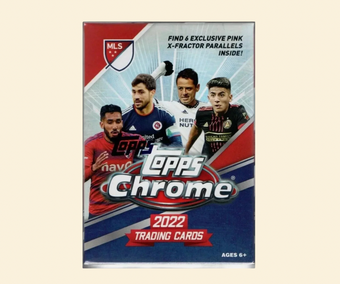 compare product 2022 Topps Chrome MLS Soccer Blaster Box