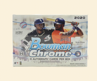 compare product 2020 Bowman Chrome Baseball HTA Choice Hobby Box
