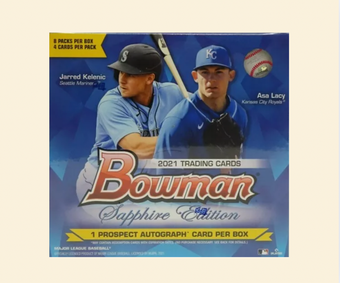 compare product 2021 Bowman Sapphire Edition Baseball Hobby Box