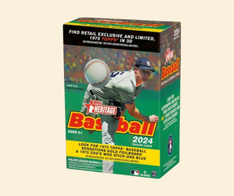 compare product 2024 Topps Heritage Baseball Blaster Box