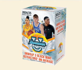 compare product 2024-25 Bowman University Chrome Basketball Blaster Box