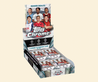 compare product 2024-25 Topps Chrome UEFA Club Competitions Soccer Hobby Box