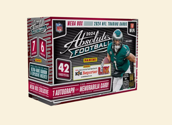 compare product 2024 Panini Absolute Football Hobby Mega Box (Orange Parallels!)