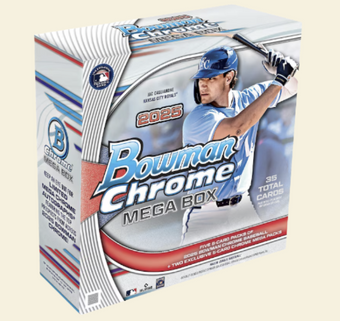 compare product 2025 Bowman Chrome Baseball Mega Box