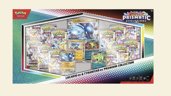 compare product Pokemon: Prismatic Evolutions Lucario EX & Tyranitar EX Premium Collection Box
