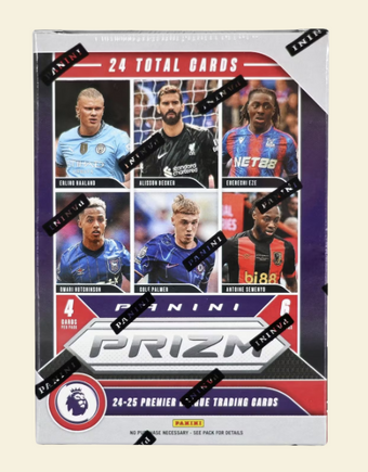 compare product 2024-25 Panini Prizm EPL Soccer Blaster Box (Red)