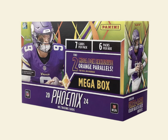 compare product 2024 Panini Phoenix Football Mega Box (Orange Parallels)