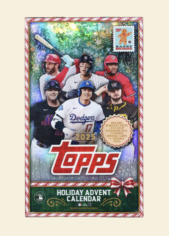 compare product 2025 Topps Holiday Baseball Advent Calendar Box