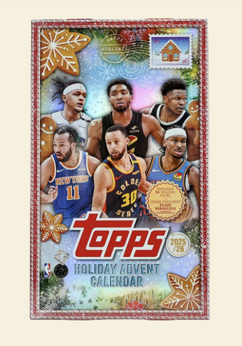 compare product 2025-26 Topps Holiday Basketball Countdown Calendar Box