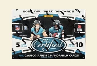 compare product 2025 Panini Certified Football Hobby Box