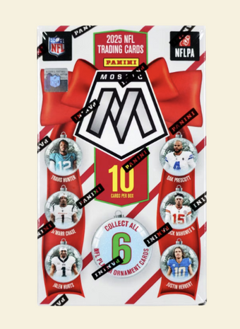 compare product 2025 Panini Mosaic Football Ornament Box