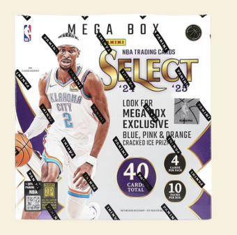 compare product 2024-25 Panini Select Basketball Mega Box (Blue,Pink,Orange Cracked Ice)