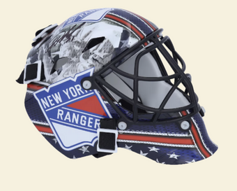 compare product Igor Shesterkin New York Rangers Autographed Mini Goalie Mask