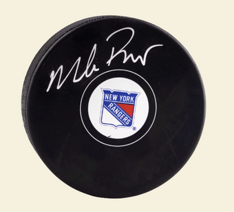 compare product Mike Richter New York Rangers Autographed Hockey Puck
