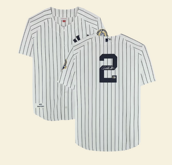 compare product Derek Jeter New York Yankees Autographed White Mitchell & Ness 2013 Authentic Jersey
