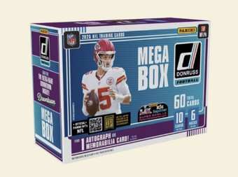 compare product 2025 Panini Donruss Football Mega Box (Blue Scope Parallels)