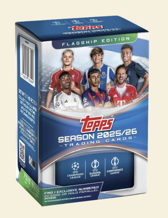 compare product 2025-26 Topps UEFA Club Competitions Soccer Blaster Box