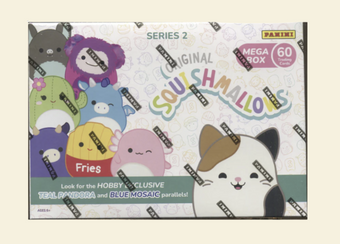 compare product 2025 Panini Squishmallows Series 2 Mega Box (Blue Mosaic Parrallels)