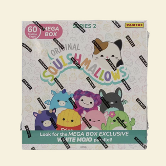compare product 2025 Panini Squishmallows Series 2 Mega Box (White Mojo Parrallels)