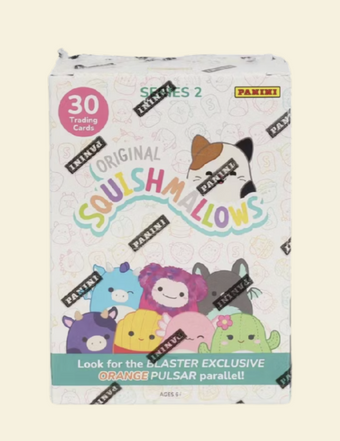 compare product 2025 Panini Squishmallows Series 2 Blaster Box (Orange Pulsar Parallels)