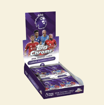 compare product 2026 Topps Chrome Premier League EPL Soccer Hobby Box