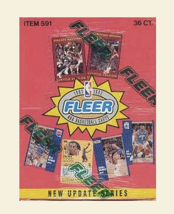 compare product 1991-92 Fleer NBA Basketball Update Series Hobby Box
