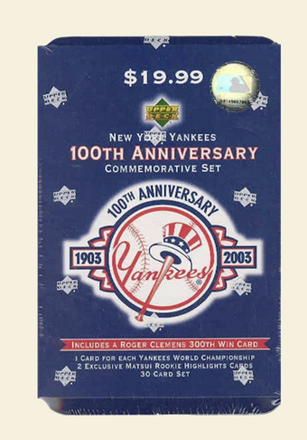 compare product 2003 Upper Deck New York Yankees 100th Anniversary Baseball Factory Set Box
