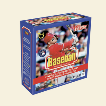 compare product 2026 Topps Heritage Baseball Mega Box