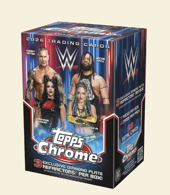 compare product 2026 Topps Chrome WWE Wrestling Blaster Box