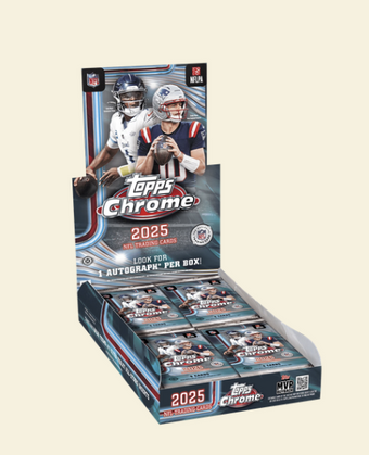 compare product 2025 Topps Chrome Football Hobby Box