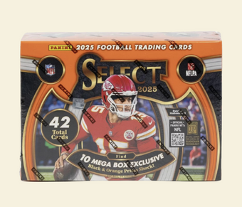 compare product 2025 Panini Select Football Mega Box (Black & Green Prizm)