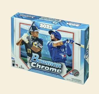 compare product 2021 Bowman Chrome HTA Baseball Hobby Box
