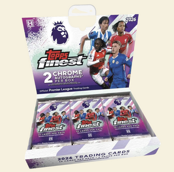compare product 2025-26 Topps Finest Premier League EPL Soccer Hobby Box