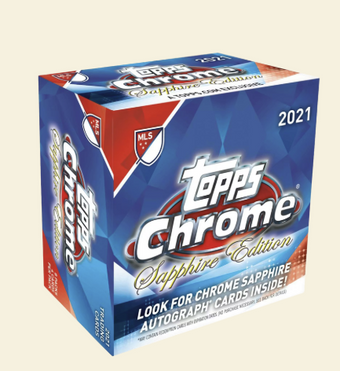 compare product 2021 Topps MLS Chrome Soccer Sapphire Edition Box