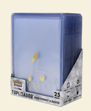 Pokemon: Ultra Pro 3x4 Pikachu Top Loaders and Penny Sleeves Combo