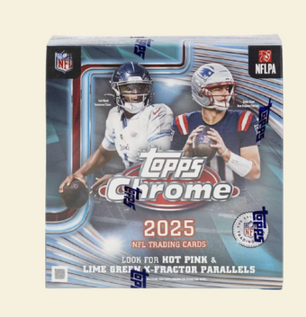 compare product 2025 Topps Chrome Football Mega Box