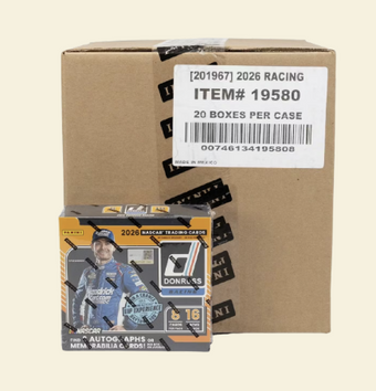 compare product 2026 Panini Donruss Racing Hobby Box 20 Box Case