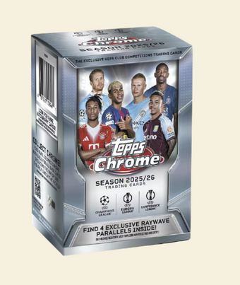 compare product 2025-26 Topps Chrome UEFA Champions League Soccer Blaster Box