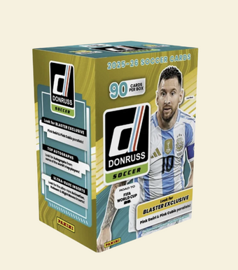 compare product 2025-26 Panini Donruss Road to FIFA World Cup Soccer Hobby Blaster Box
