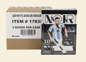 compare product 2025-26 Panini Noir Road to FIFA World Cup Soccer Hobby 3-Box Case
