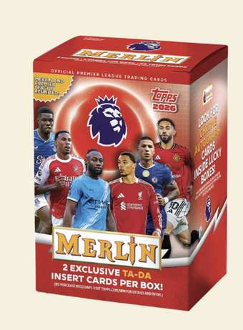compare product 2025-26 Topps Merlin English Premier League Soccer Blaster Box