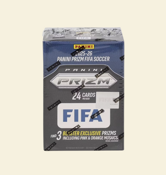 compare product 2025-26 Panini Prizm FIFA Soccer Blaster Box